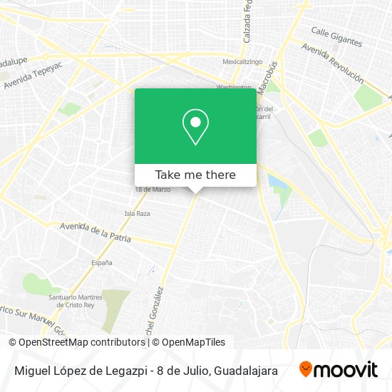 Miguel López de Legazpi - 8 de Julio map