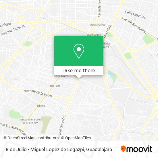 Mapa de 8 de Julio - Miguel López de Legazpi