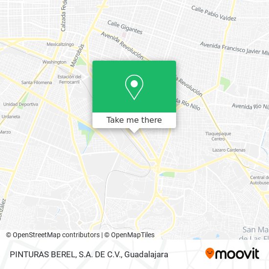 PINTURAS BEREL, S.A. DE C.V. map
