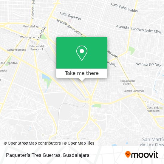 Mapa de Paquetería Tres Guerras