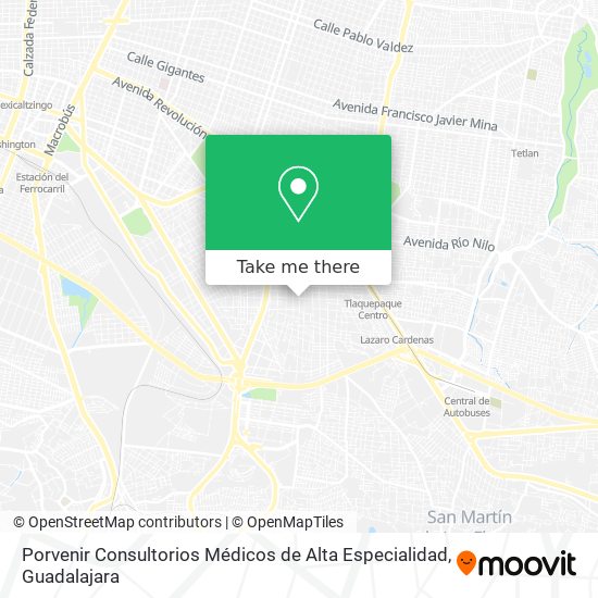 Porvenir Consultorios Médicos de Alta Especialidad map