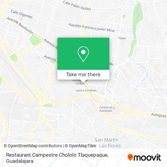 Restaurant Campestre Chololo Tlaquepaque map