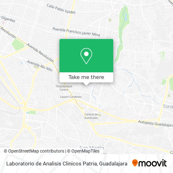 Mapa de Laboratorio de Analisis Clinicos Patria