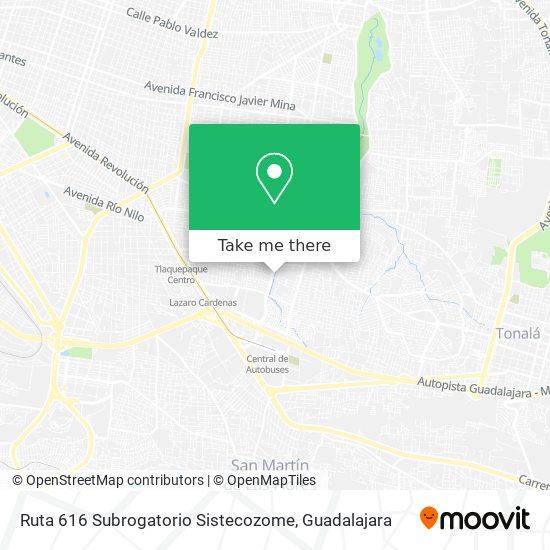 Ruta 616 Subrogatorio Sistecozome map
