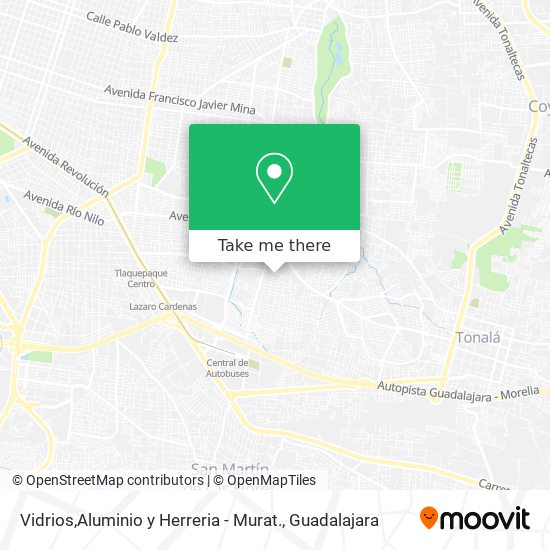 Mapa de Vidrios,Aluminio y Herreria - Murat.