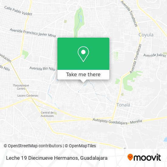 Leche 19 Diecinueve Hermanos map