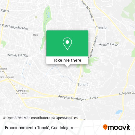 Fraccionamiento Tonalá map