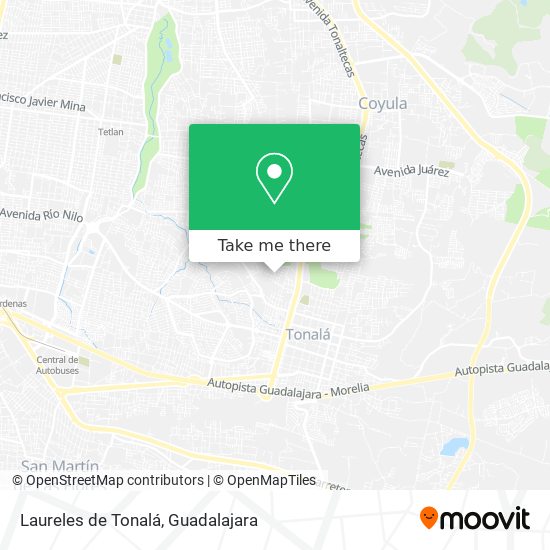 Laureles de Tonalá map