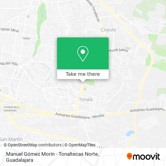 Manuel Gómez Morín - Tonaltecas Norte map
