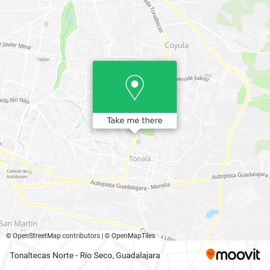 Tonaltecas Norte - Río Seco map