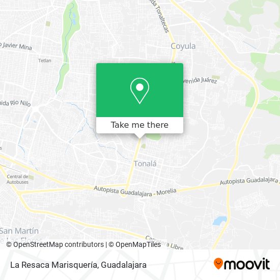 Mapa de La Resaca Marisquería