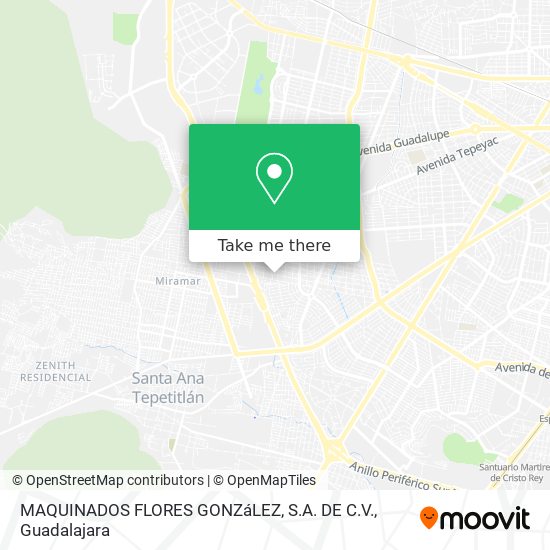 MAQUINADOS FLORES GONZáLEZ, S.A. DE C.V. map