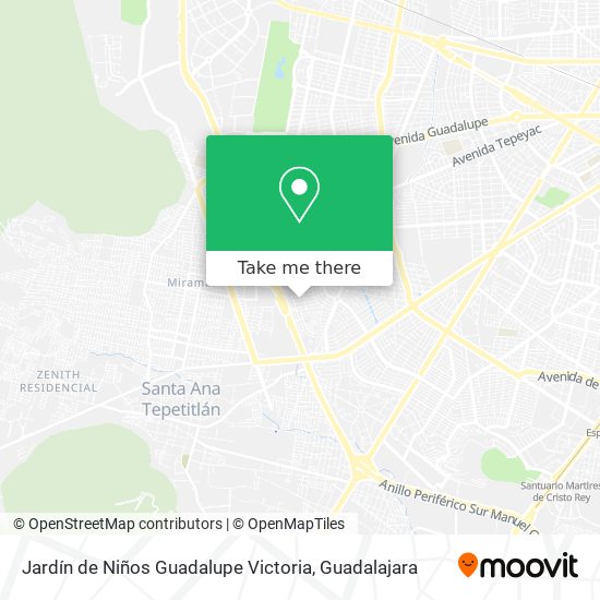 Mapa de Jardín de Niños Guadalupe Victoria