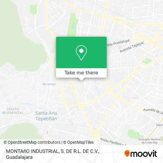 Mapa de MONTAñO INDUSTRIAL, S. DE R.L. DE C.V.