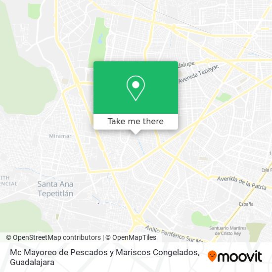 Mc Mayoreo de Pescados y Mariscos Congelados map
