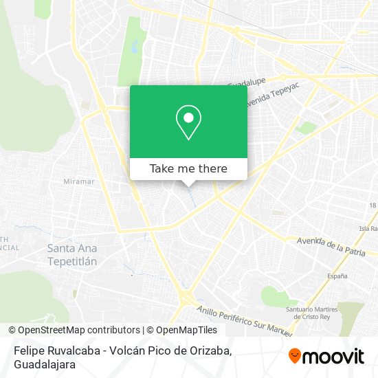 Mapa de Felipe Ruvalcaba - Volcán Pico de Orizaba