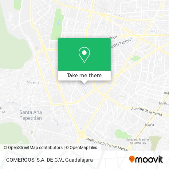 COMERGOS, S.A. DE C.V. map