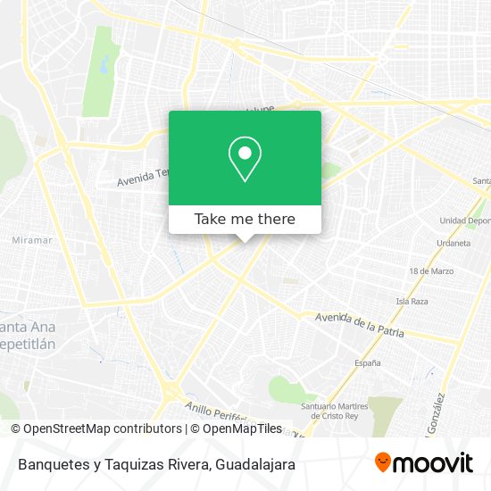 Mapa de Banquetes y Taquizas Rivera
