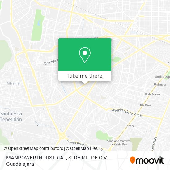 MANPOWER INDUSTRIAL, S. DE R.L. DE C.V. map