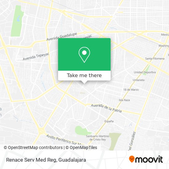 Mapa de Renace Serv Med Reg