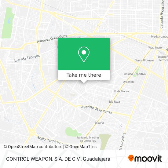 CONTROL WEAPON, S.A. DE C.V. map
