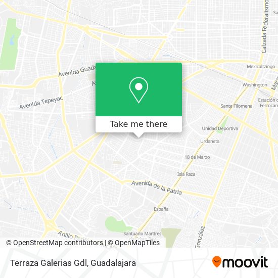 Mapa de Terraza Galerias Gdl