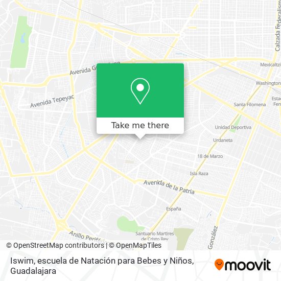 Iswim, escuela de Natación para Bebes y Niños map