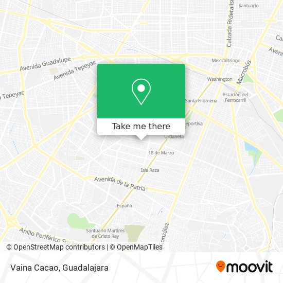 Mapa de Vaina Cacao