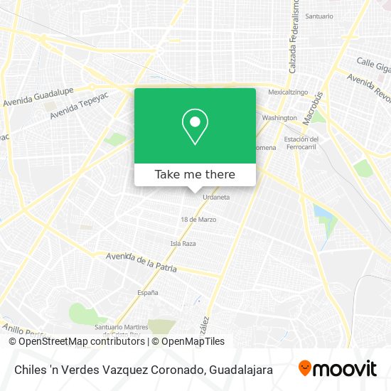 Chiles 'n Verdes Vazquez Coronado map