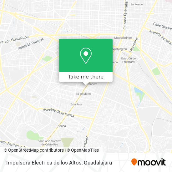 Impulsora Electrica de los Altos map