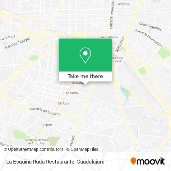La Esquina Ruda Restaurante map
