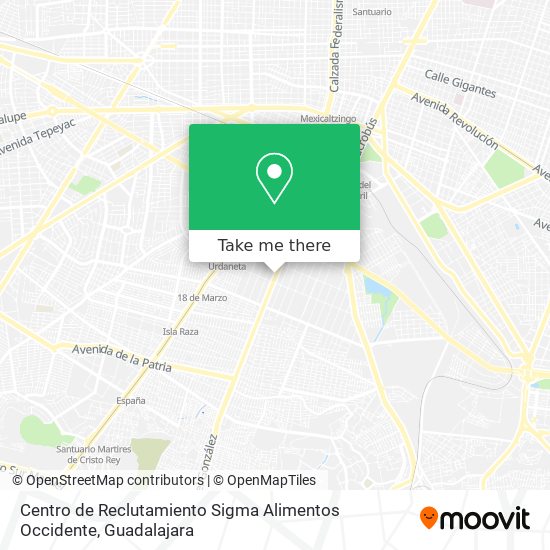Centro de Reclutamiento Sigma Alimentos Occidente map