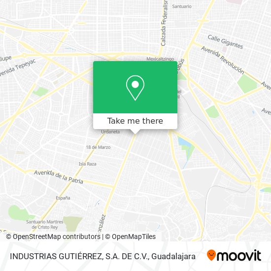 INDUSTRIAS GUTIÉRREZ, S.A. DE C.V. map
