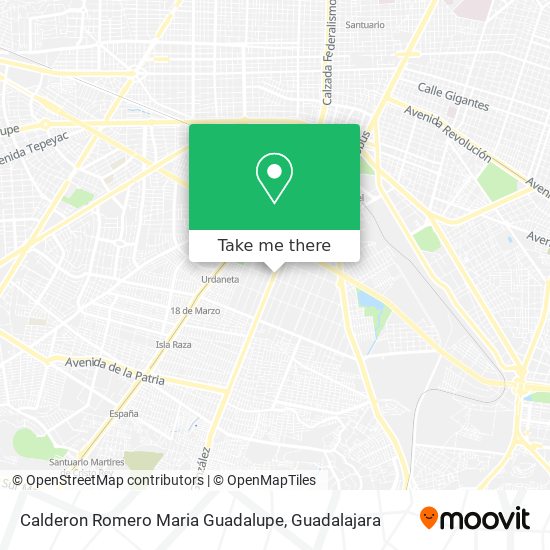 Calderon Romero Maria Guadalupe map
