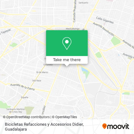Mapa de Bicicletas Refacciones y Accesorios Didier