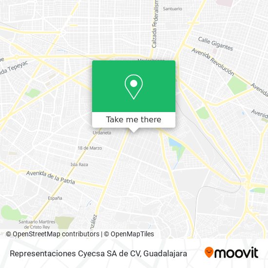 Representaciones Cyecsa SA de CV map