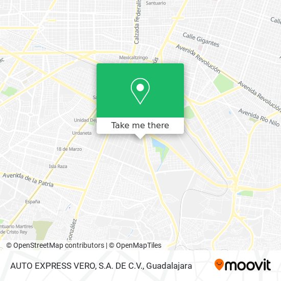 AUTO EXPRESS VERO, S.A. DE C.V. map