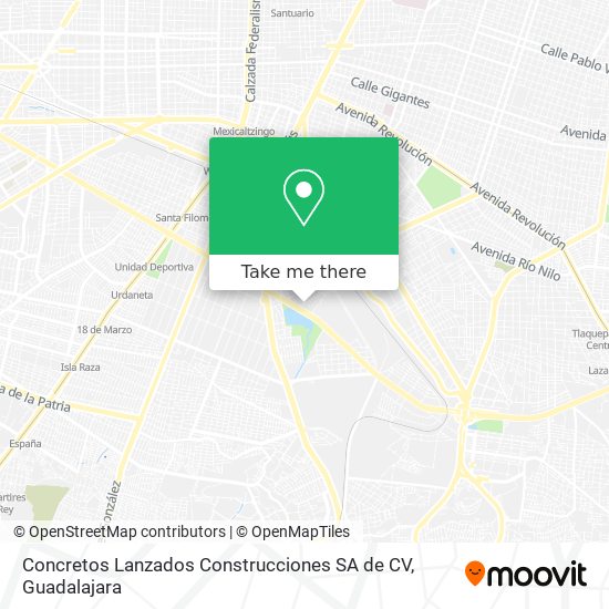 Mapa de Concretos Lanzados Construcciones SA de CV