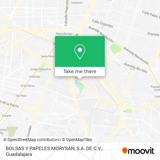 Mapa de BOLSAS Y PAPELES MORYSAN, S.A. DE C.V.