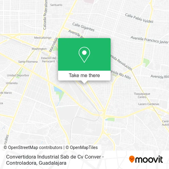 Mapa de Convertidora Industrial Sab de Cv Conver - Controladora