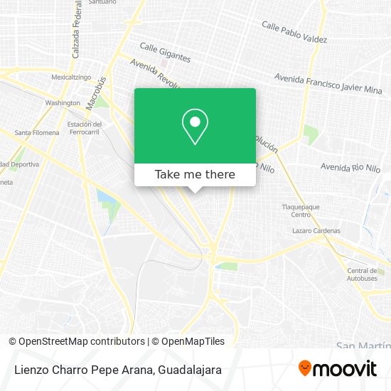 Lienzo Charro Pepe Arana map