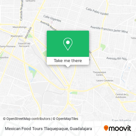 Mexican Food Tours Tlaquepaque map