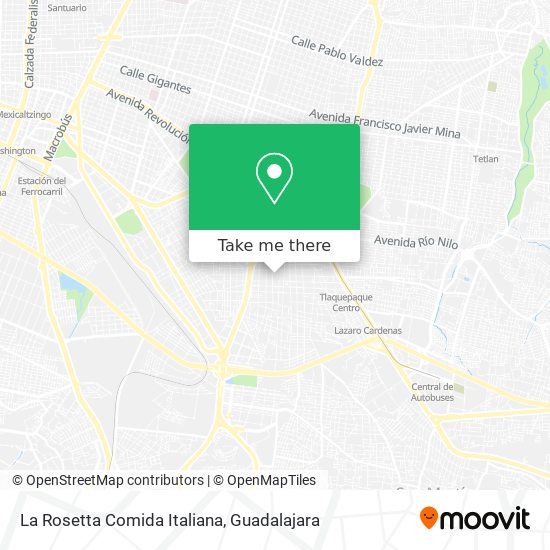 Mapa de La Rosetta Comida Italiana