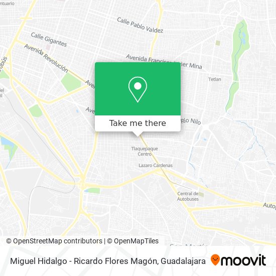 Miguel Hidalgo - Ricardo Flores Magón map