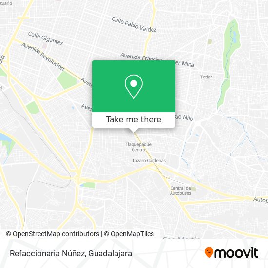 Mapa de Refaccionaria Núñez