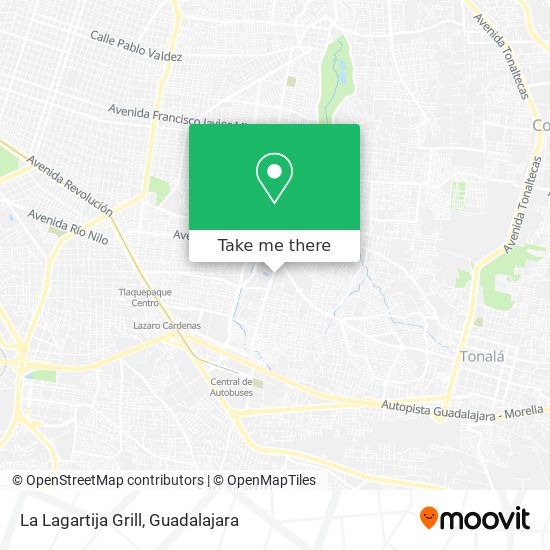 Mapa de La Lagartija Grill