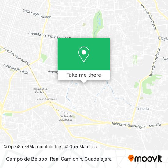 Mapa de Campo de Béisbol Real Camichin