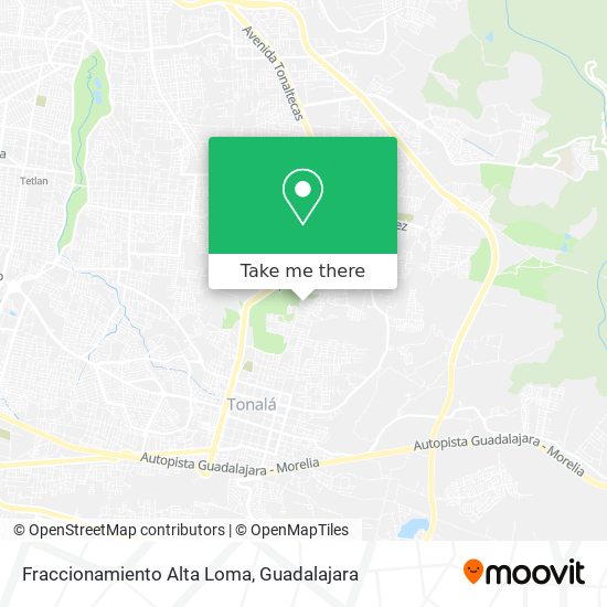 Mapa de Fraccionamiento Alta Loma