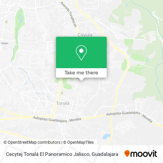 Cecytej Tonalá El Panoramico Jalisco map