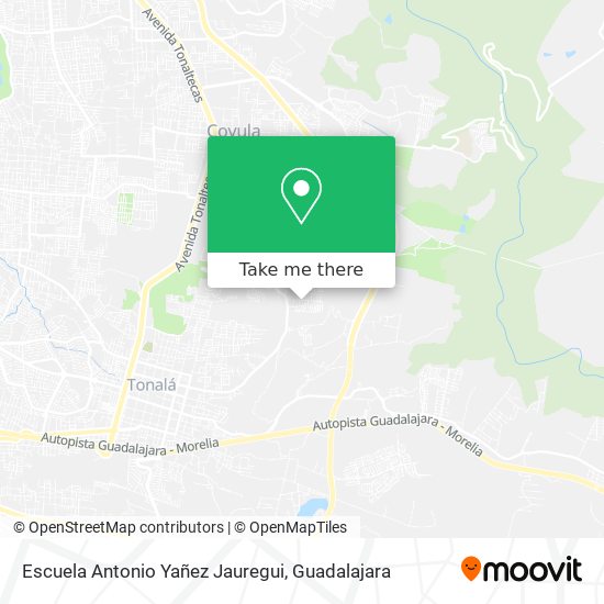 Mapa de Escuela Antonio Yañez Jauregui